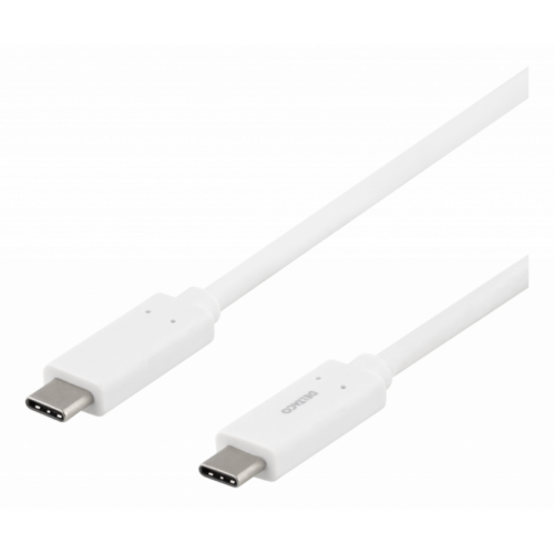 DELTACO MOBILITY USB-C TO USB-C CABLE 3.2 GEN 1M WHITE