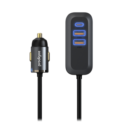 PRODIGEE ENERGEE 4IN1 CAR CHARGER 2X USB-C  2X USB-A BLACK