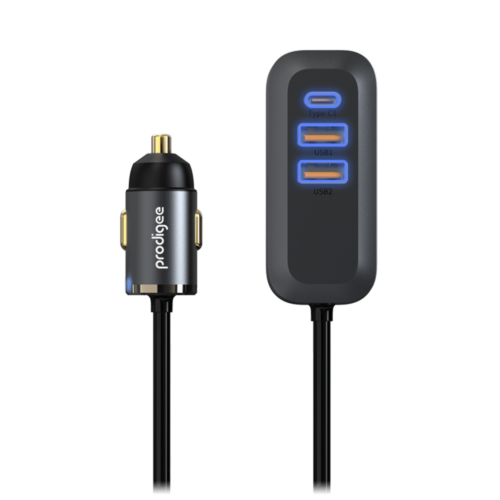 PRODIGEE ENERGEE 4IN1 CAR CHARGER 2X USB-C  2X USB-A BLACK