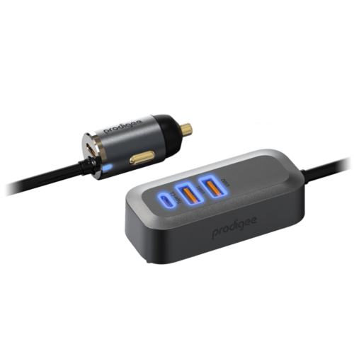 PRODIGEE ENERGEE 4IN1 CAR CHARGER 2X USB-C  2X USB-A BLACK