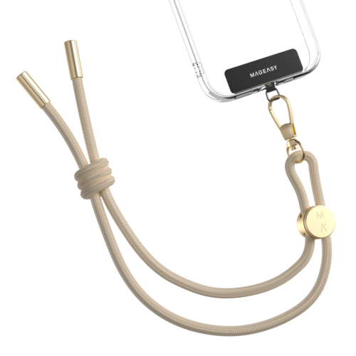 MAGEASY WRIST UNIVERSAL SMARTPHONE STRAP & STRAP CARD 6MM BEIGE