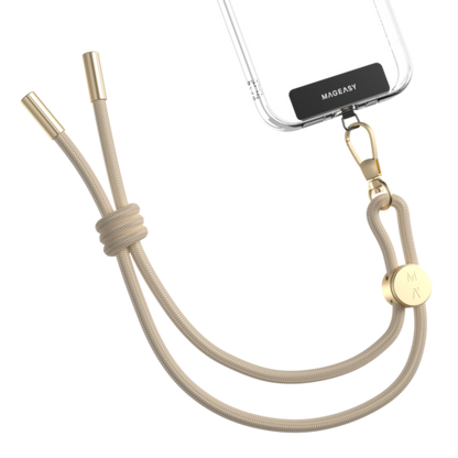 MAGEASY WRIST UNIVERSAL SMARTPHONE STRAP & STRAP CARD 6MM BEIGE