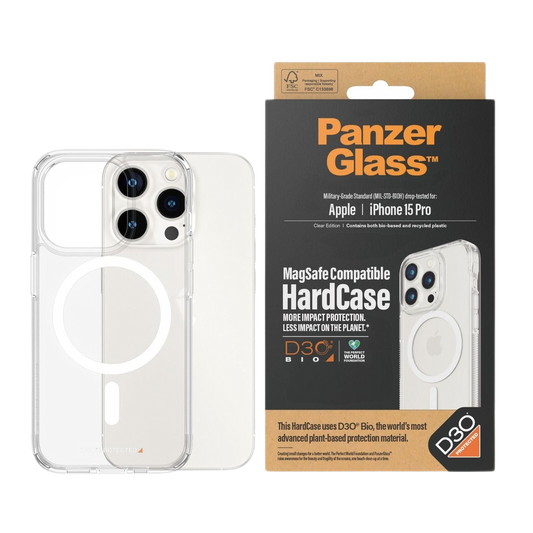 PANZERGLASS HARDCASE MAGSAFE COMPATIBLE WITH D3O IPHONE 15 PRO CLEAR