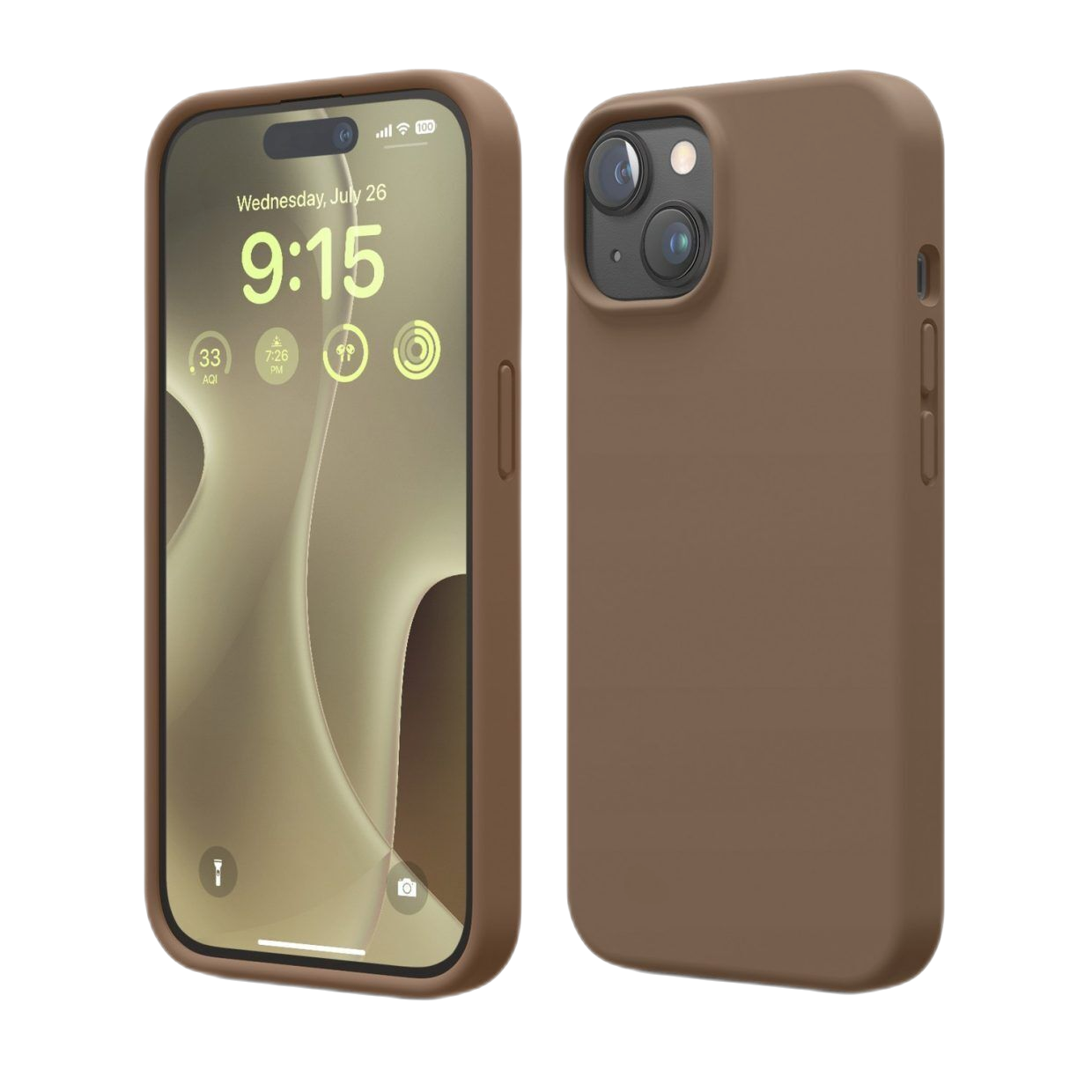 ELAGO STYLISH PROTECTION SILICONE CASE IPHONE 15 BROWN