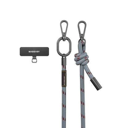 MAGEASY UNIVERSAL SMARTPHONE ROPE WITH STRAP CARD 8.3MM MISTY BLUE/RED BLUE