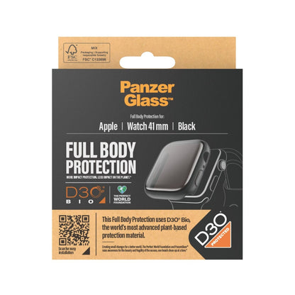 PANZERGLASS FULL BODY PROTECTON WITH D3O APPLE WATCH SERIES 7/8/9 41MM BLACK