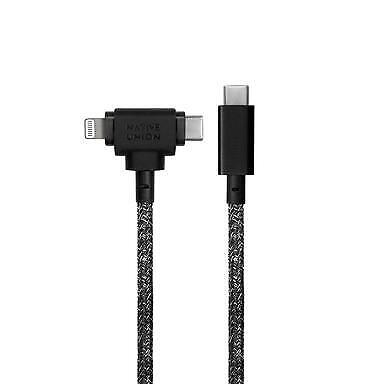 NATIVE UNION 3IN1 USB-C TO USB-C TO LIGHTNING MFI-CERTIFIED CABLE BELT 1.5M