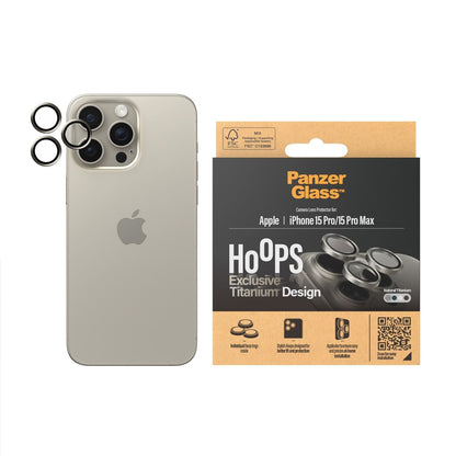 PANZERGLASS HOOPS CAMERA PROTECTOR IPHONE 15 PRO/15 PRO MAX NATURAL TITANIUM