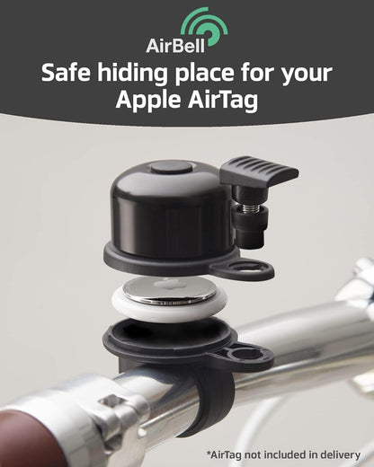 AIRBELL BICYCLE BELL FOR APPLE AIRTAG HIDDEN BELL ANTI-THEFT TOOL INCLUDED 22MM