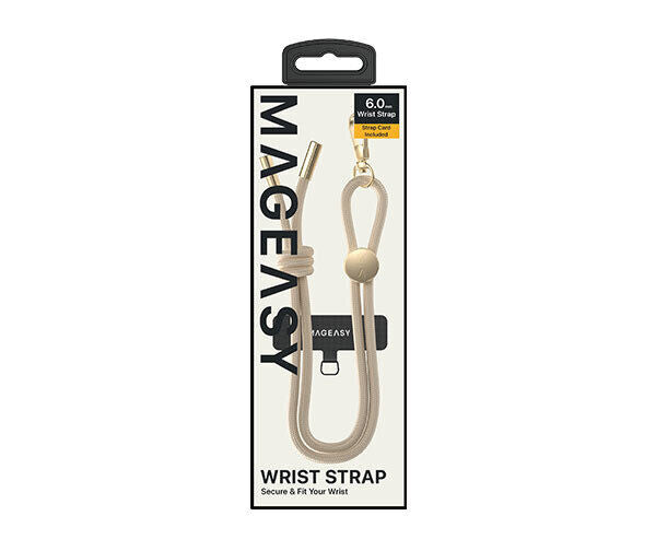 MAGEASY WRIST UNIVERSAL SMARTPHONE STRAP & STRAP CARD 6MM BEIGE