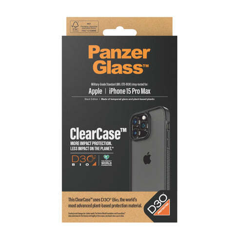 PANZERGLASS CLEARCASE WITH D3O IPHONE 15 PRO MAX CLEAR