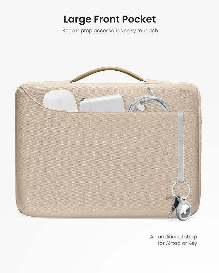 TOMTOC VERSATILE BAG MACBOOK PRO 14" 2021 BEIGE KHAKI