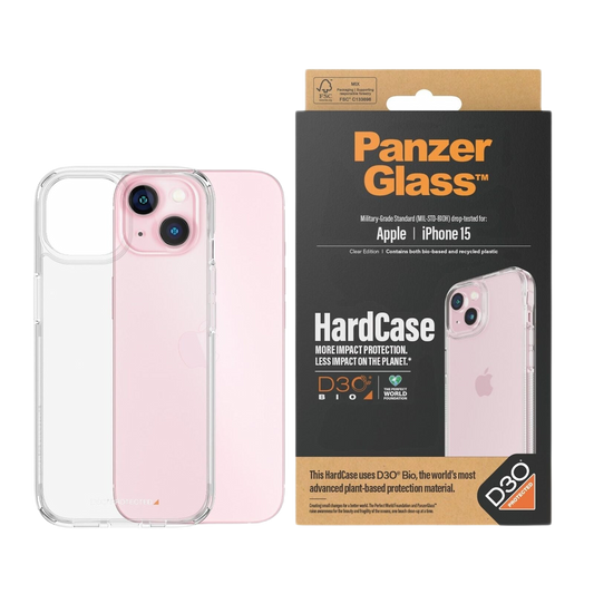 PANZERGLASS HARDCASE WITH D3O IPHONE 15 CLEAR