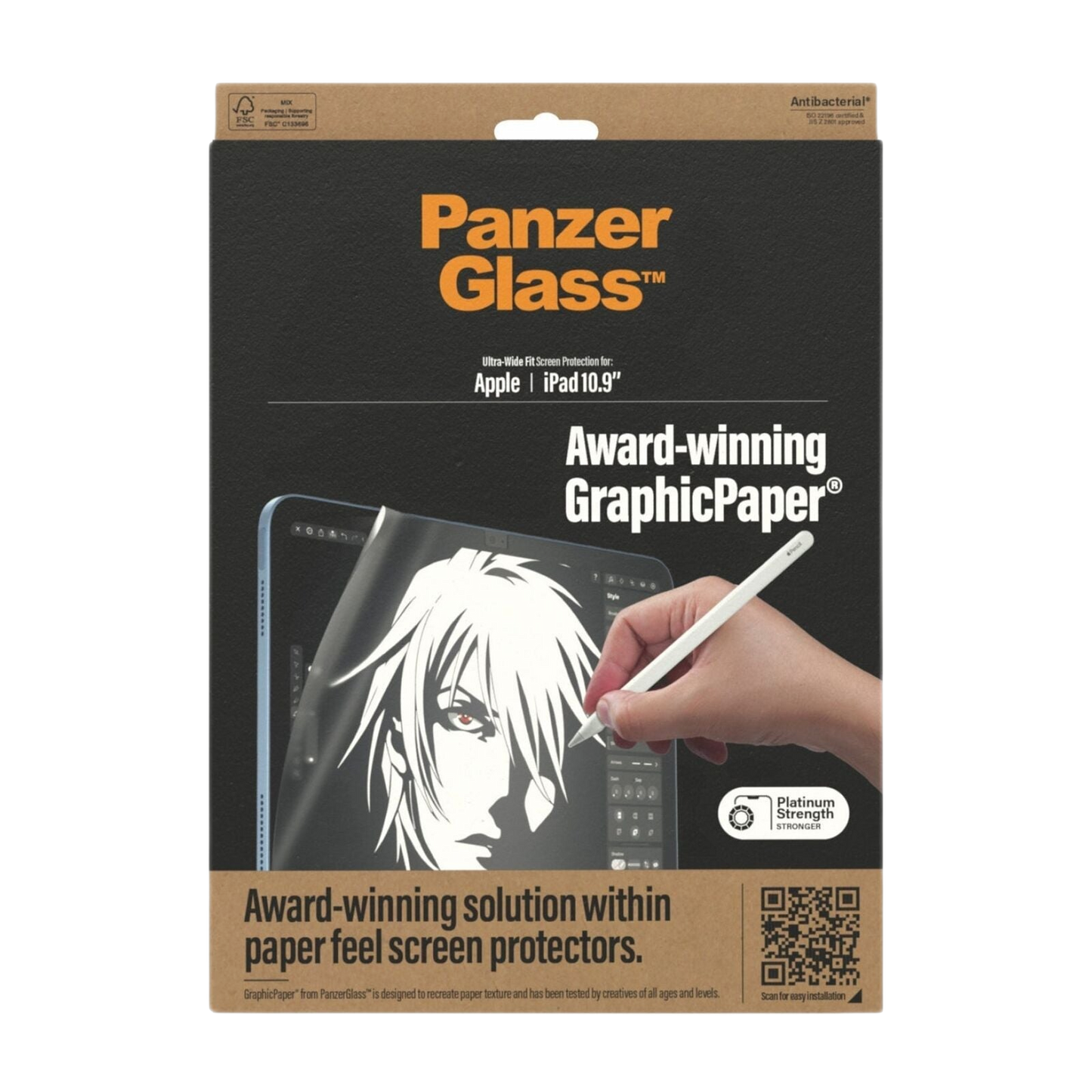 PANZERGLASS GRAPHICPAPER PAPER FEEL ULTRAWIDE SCREEN PROTECTOR IPAD 10.9" 2022