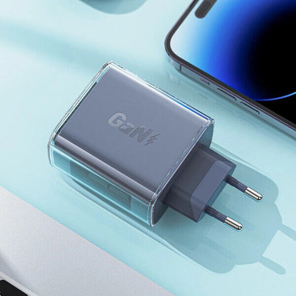 ACEFAST FAST CHARGING POWER ADAPTER CHARGER GAN 65W 1X USB-A 2X USB-C EU PLUG