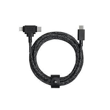 NATIVE UNION 3IN1 USB-C TO USB-C TO LIGHTNING MFI-CERTIFIED CABLE BELT 1.5M