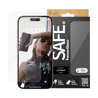 PANZERGLASS SAFEBY SCREEN GLASS PROTECTOR ULTRAWIDE FIT IPHONE 15