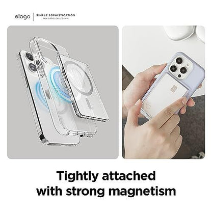 ELAGO CLEAR MAGNETIC CARD HOLDER MAGSAFE WALLET IPHONE 12/13/14/15 TRANSPARENT