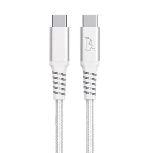 B.ON COTTON FAST CHARGING USB-C TO USB-C CABLE 0.5M WHITE