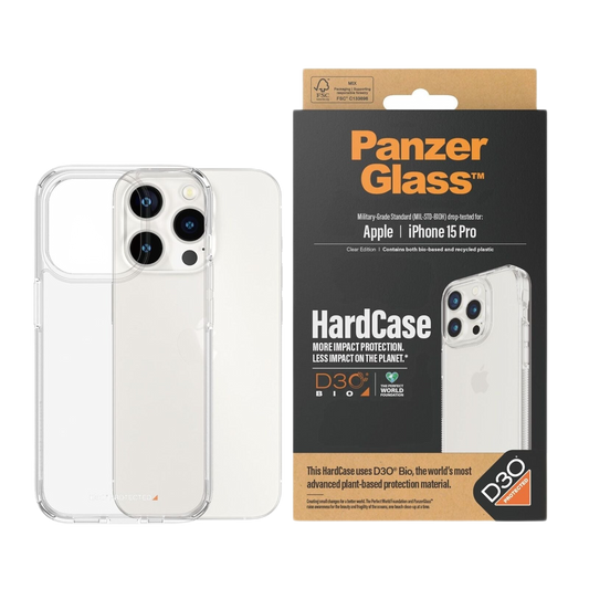 PANZERGLASS HARDCASE WITH D3O IPHONE 15 PRO CLEAR