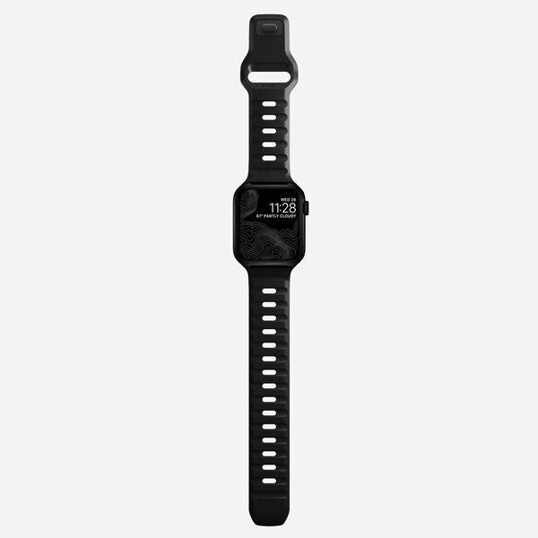 NOMAD WATERPROOF SPORT ANTIMICROBIAL SILICONE STRAP APPLE WATCH 44/45/49MM BLACK